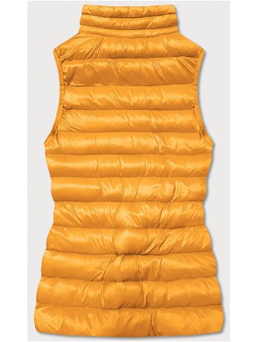 Krátká žlutá dámská prošívaná vesta model 16279850 Žlutá L 40 – J STYLE