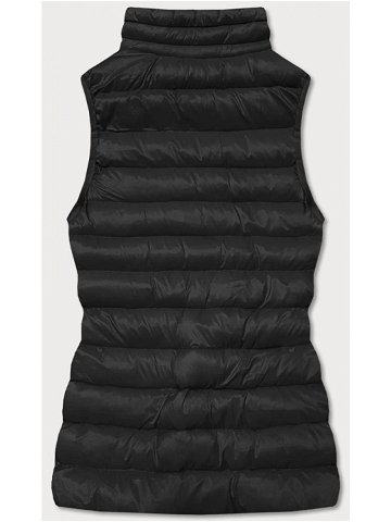 Krátká černá dámská prošívaná vesta model 16279865 – J STYLE Barva odcienie czerni Velikost S 36