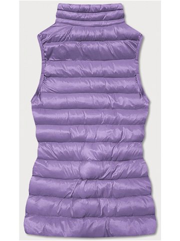Krátká fialová prošívaná dámská vesta model 16279870 – J STYLE Barva odcienie fioletu Velikost S 36