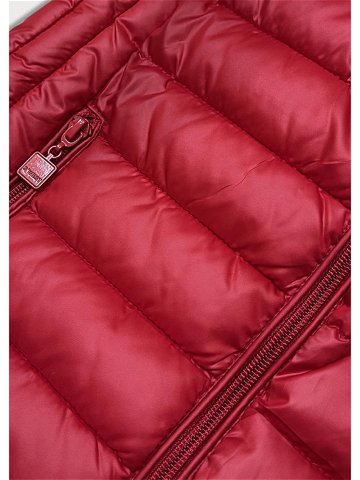 Červená dámská vesta se stojáčkem model 16305048 – S WEST Barva odcienie czerwieni Velikost XL 42