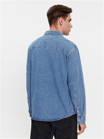 Calvin Klein Jeans džínová košile Relaxed Linear Denim Shirt J30J324582 Tmavomodrá Regular Fit