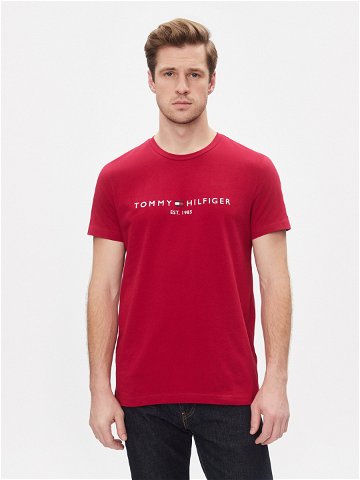 Tommy Hilfiger T-Shirt Tommy Logo Tee MW0MW11797 Červená Regular Fit