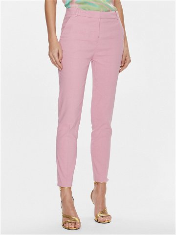 Pinko Kalhoty z materiálu Bello 100155 A0IM Růžová Slim Fit