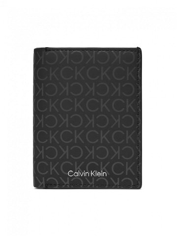 Calvin Klein Velká pánská peněženka Rubberized Trifold 6Cc W Detach K50K511379 Černá