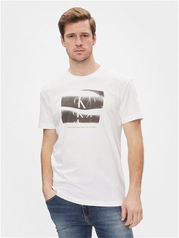 Calvin Klein Jeans T-Shirt Slogan Tee J30J324645 Bílá Regular Fit
