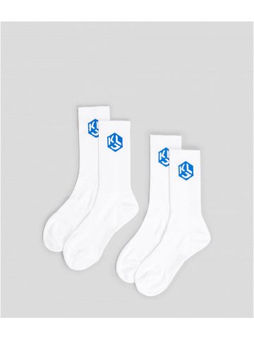 Ponožky karl lagerfeld jeans logo socks set bílá 38 42