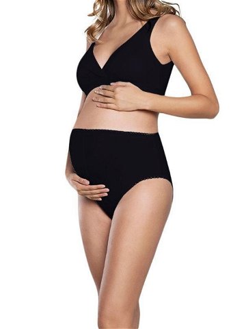 Bavlněné těhotenské kalhotky Mama Maxi černé XXL