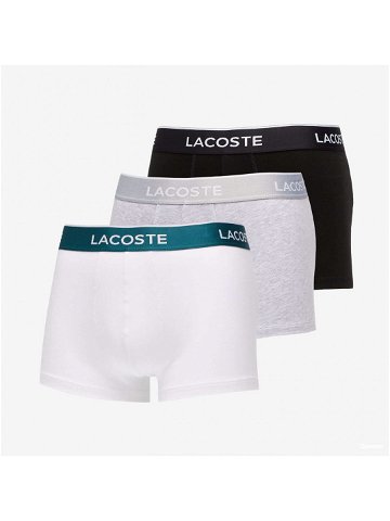 LACOSTE Casual Black Trunks 3-Pack White Black Grey