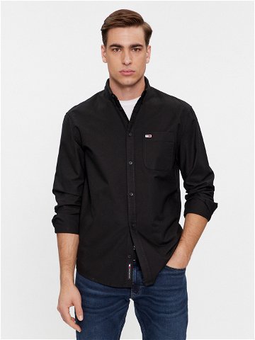 Tommy Jeans Košile Tjm Reg Oxford Shirt DM0DM18335 Černá Regular Fit