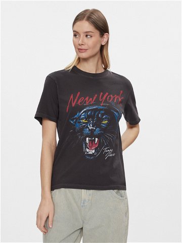 Tommy Jeans T-Shirt Panther DW0DW17371 Černá Relaxed Fit
