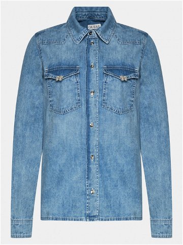 Guess džínová košile W4RH75 D59K1 Modrá Regular Fit
