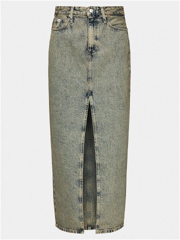 Calvin Klein Jeans Džínová sukně Front Split Maxi Denim Skirt J20J222869 Modrá Slim Fit