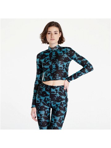 Wasted Paris Wm Top Threat Allover Black Turquoise