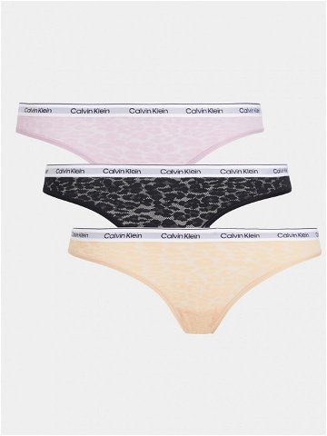 Calvin Klein Underwear Sada 3 kusů brazilských kalhotek 000QD5068E Barevná