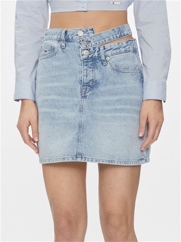 Tommy Jeans Džínová sukně Mom Cut Out Wb Uh Skirt Ah7011 DW0DW17217 Modrá Slim Fit