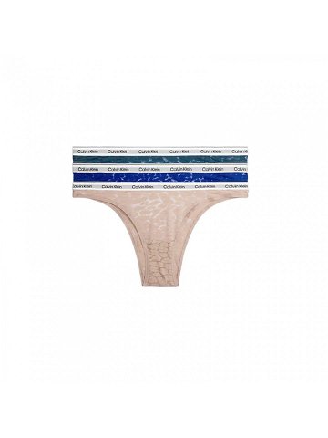 3PACK dámské kalhotky brazilky Calvin Klein vícebarevné QD5068E-GP8 XS