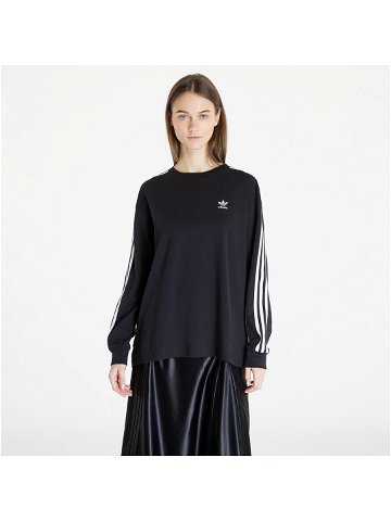 Adidas 3 Stripes Longsleeve T-Shirt Black