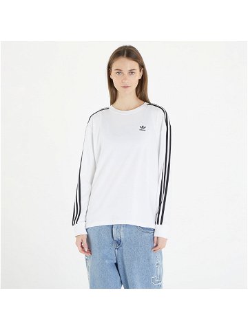 Adidas 3 Stripes Longsleeve T-Shirt White