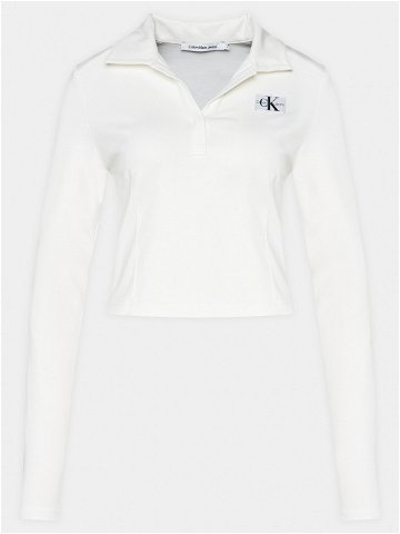 Calvin Klein Jeans Halenka Polo Collar Milano Regular Top J20J222556 Bílá Regular Fit