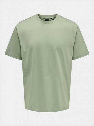 Only & Sons T-Shirt Fred 22022532 Zelená Relaxed Fit