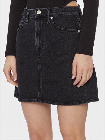 Tommy Jeans Džínová sukně Mom Uh Skirt Cg4181 DW0DW17286 Černá Slim Fit