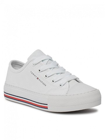 Tommy Hilfiger Plátěnky Low Cut Lace-Up Sneaker T3A9-33185-1687 M Bílá