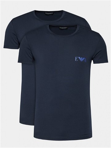 Emporio Armani Underwear 2-dílná sada T-shirts 111670 4R715 06236 Tmavomodrá Regular Fit