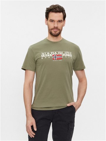 Napapijri T-Shirt S-Aylmer NP0A4HTO Zelená Regular Fit