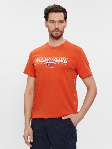 Napapijri T-Shirt S-Aylmer NP0A4HTO Oranžová Regular Fit