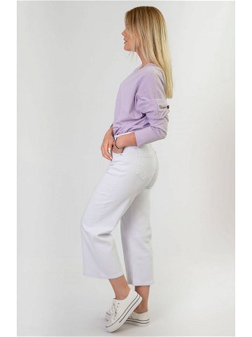 Široké dámské kalhoty v bílé barvě model 8969271 – FASHION Barva odcienie bieli Velikost M 38
