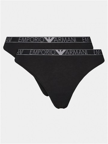 Emporio Armani Underwear Sada 2 kusů string kalhotek 163333 4R223 00020 Černá