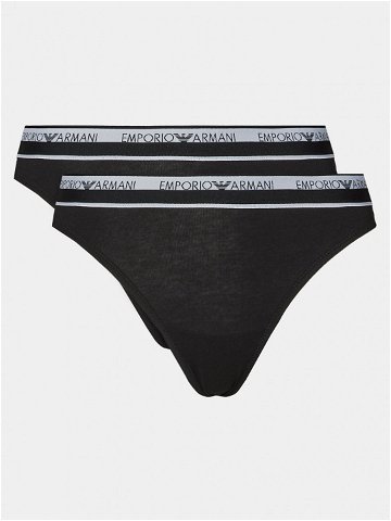 Emporio Armani Underwear Sada 2 kusů brazilských kalhotek 163337 4R227 00020 Černá