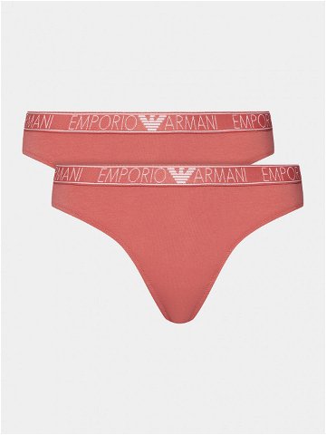 Emporio Armani Underwear Sada 2 kusů string kalhotek 163333 4R223 05373 Růžová