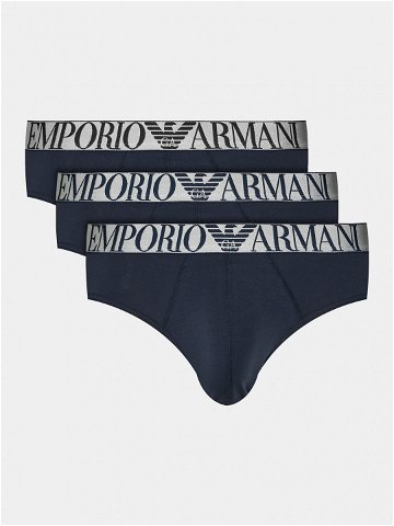 Emporio Armani Underwear Sada 3 kusů slipů 111734 4R726 40035 Tmavomodrá