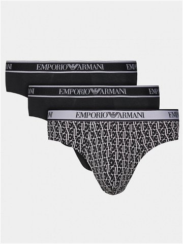 Emporio Armani Underwear Sada 3 kusů slipů 112132 4R717 35421 Černá