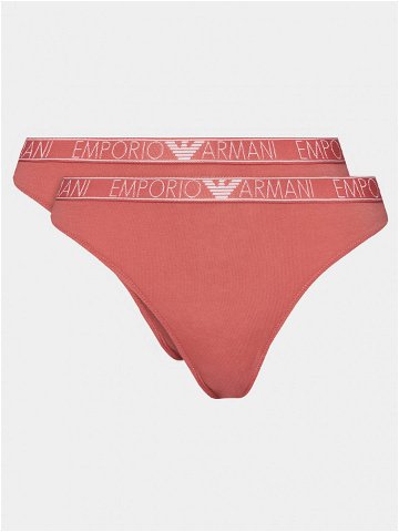 Emporio Armani Underwear Sada 2 kusů klasických kalhotek 163334 4R223 05373 Růžová