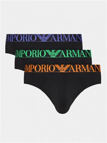 Emporio Armani Underwear Sada 3 kusů slipů 111734 4R726 29821 Černá