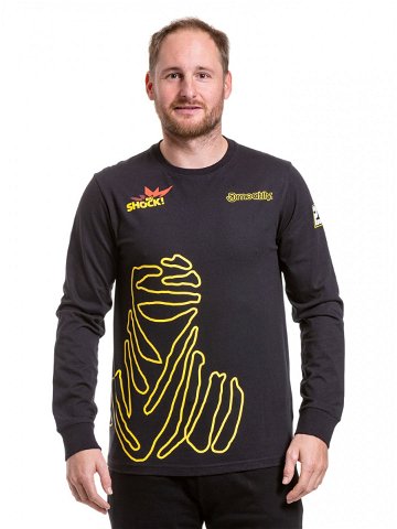 Meatfly pánské tričko s dlouhým rukávem Dakar Beduin Black Černá Velikost XXL