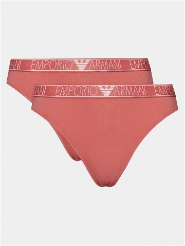 Emporio Armani Underwear Sada 2 kusů brazilských kalhotek 164752 4R223 05373 Růžová