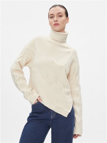 Calvin Klein Svetr Asymetric Modern Cable Sweater K20K206016 Béžová Regular Fit