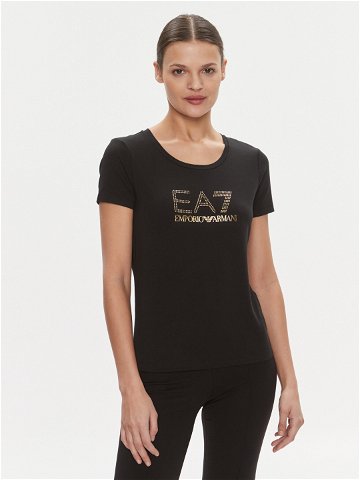 EA7 Emporio Armani T-Shirt 8NTT67 TJDQZ 1200 Černá Skinny Fit
