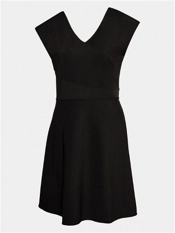Armani Exchange Koktejlové šaty 8NYA95 YJ83Z 1200 Černá Slim Fit