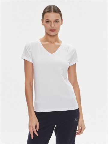 EA7 Emporio Armani T-Shirt 3DTT01 TJFKZ 1100 Bílá Slim Fit