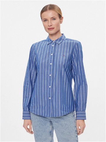 Tommy Hilfiger Košile Baseball Stripe Regular Shirt WW0WW41155 Modrá Regular Fit