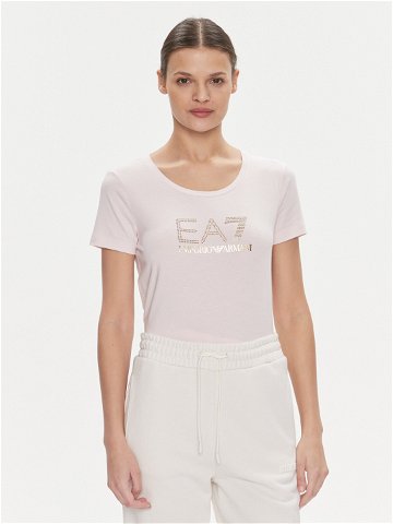 EA7 Emporio Armani T-Shirt 8NTT67 TJDQZ 1422 Růžová Skinny Fit