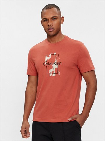 Calvin Klein T-Shirt Camo Logo K10K112401 Oranžová Regular Fit