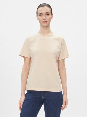 Calvin Klein T-Shirt Smooth Cotton Crew Neck Tee Ss K20K205410 Béžová Regular Fit