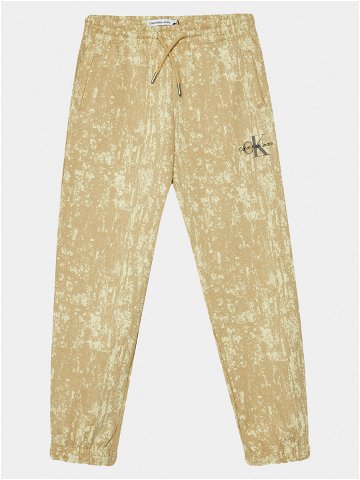 Calvin Klein Jeans Teplákové kalhoty Second Skin IB0IB01932 Béžová Relaxed Fit