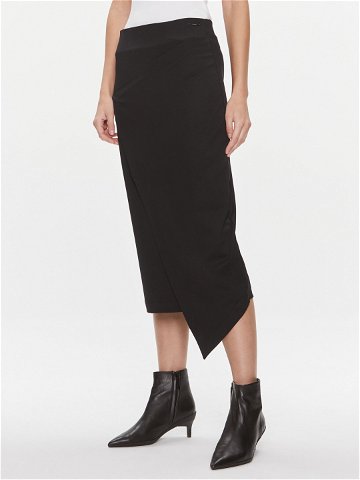 Calvin Klein Pouzdrová sukně Stretch Jersey Midi Skirt K20K206808 Černá Slim Fit