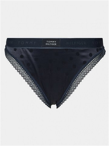 Tommy Hilfiger Klasické kalhotky Bikini Satin UW0UW04822 Modrá